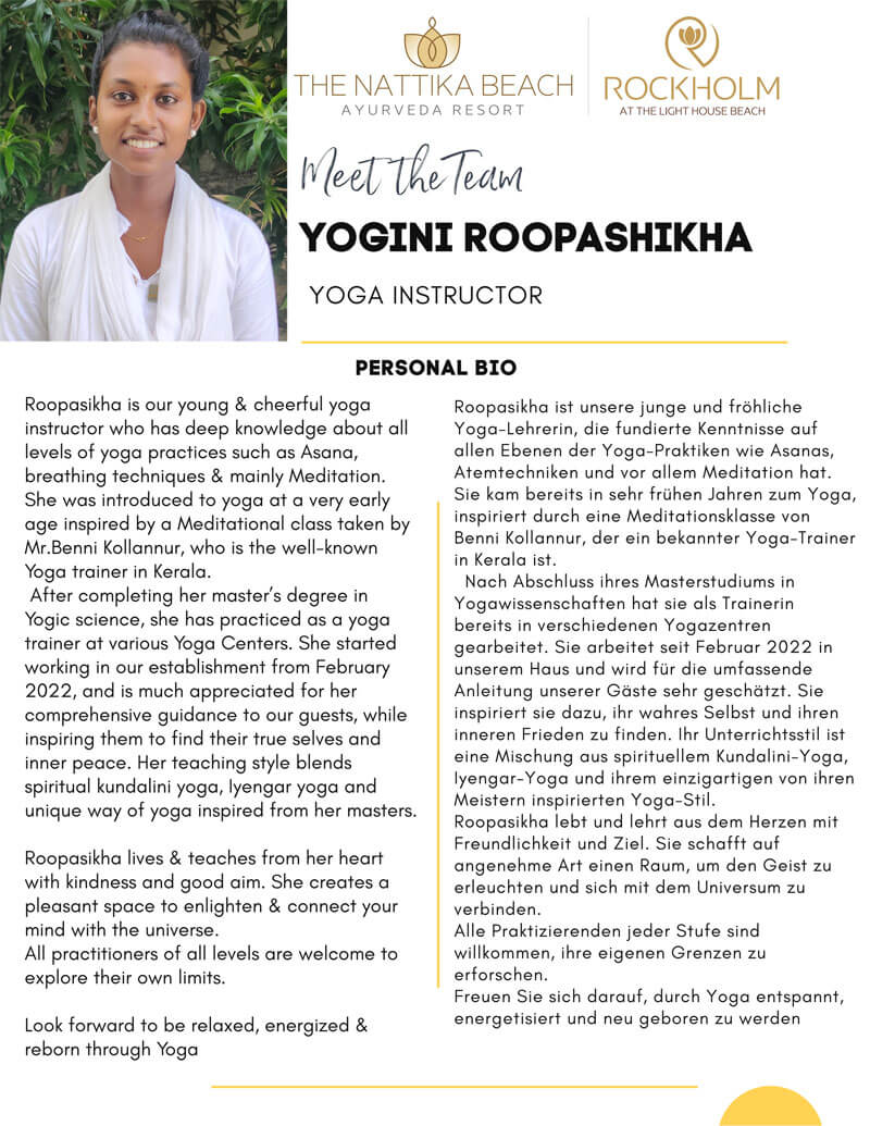 Meet The Team Yogini Roopashikha